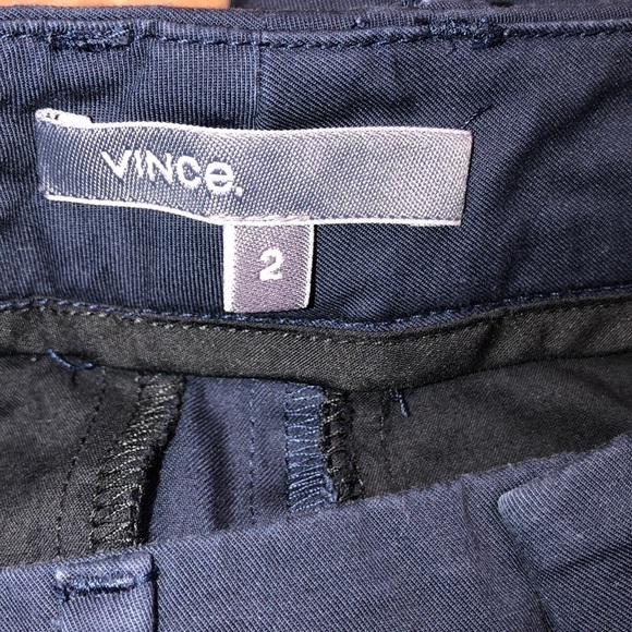 VINCE. Size 2 navy blue tapered cotton pants - Picture 8 of 10